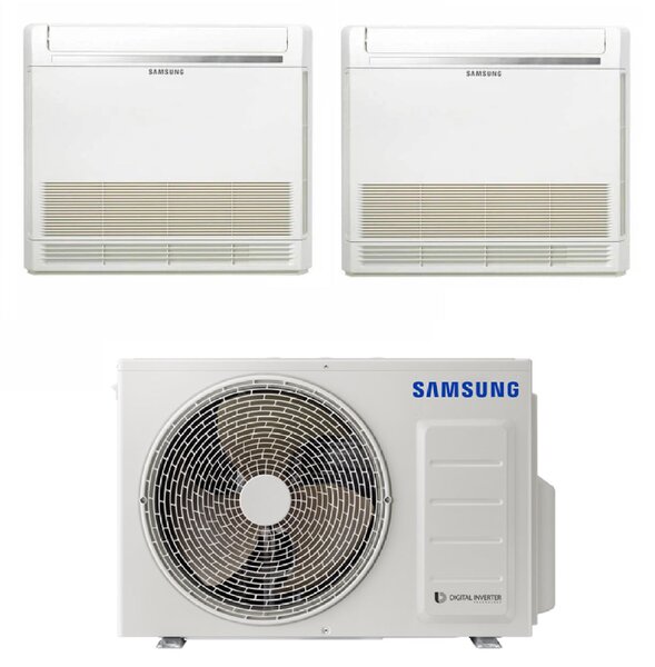 Samsung Climatizzatore Console Dual Split 12000+12000 btu Condizionatore con Pompa di Calore Classe A+++/A++ Comandi Wireless inclusi (Unit intern