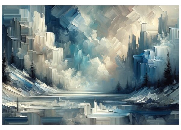 Carta da parati – Paesaggio invernale impressionista