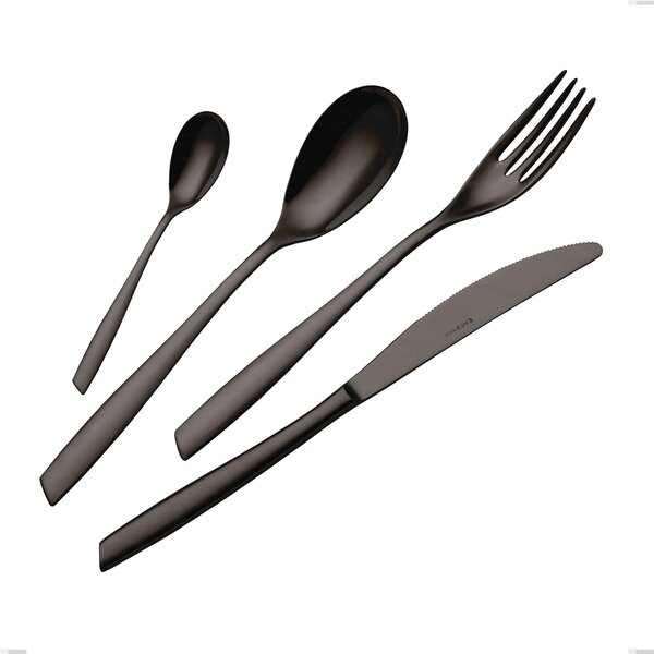 Cucchiaio da servizio Acciaio inox 18/10 PVD Black Eleven lunghezza 253 mm spessore 2,5 mm nero