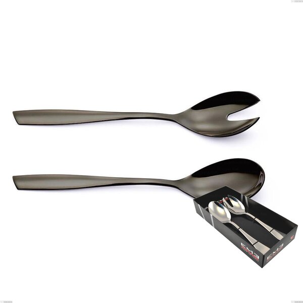 Confezione vetrina 2 pezzi insalata Eleven PVD Black, Acciaio inox 18.10, spessore 2,5 mm