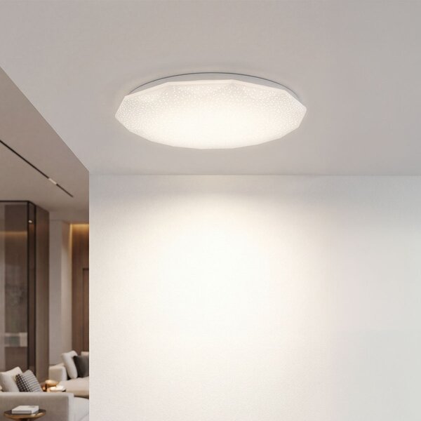 Plafoniera LED Poligonale Tonda 36W Ø39cm Bianco Variabile CCT