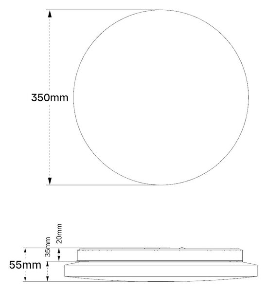 Plafoniera LED Rotonda 24W Ø35cm Bianco Variabile CCT