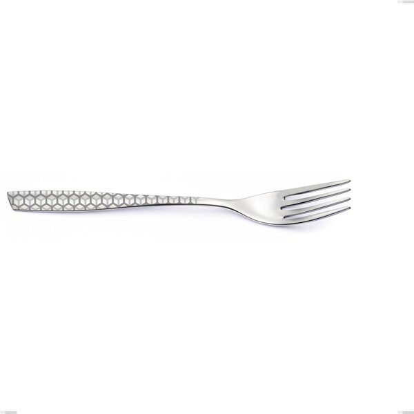 Forchetta da servizio eleven exa, Acciaio inox Aisi 304 Acciaio lucido disegno laser, spessore 2.5mm, lunghezza 252 mm