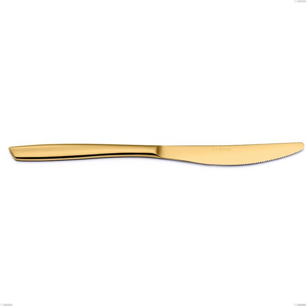 Coltello tavola Eleven PVD Gold, Acciaio 18/10 lucido, spessore 2.5 mm, PVD oro