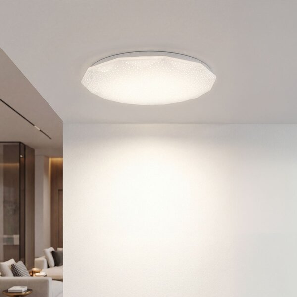 Plafoniera LED Poligonale Tonda 36W Ø39cm Bianco Variabile CCT