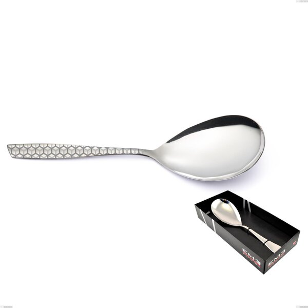 Confezione vetrina 1 pezzi pala riso eleven exa, Acciaio inox Aisi 304 Acciaio lucido disegno laser, spessore 2.5mm
