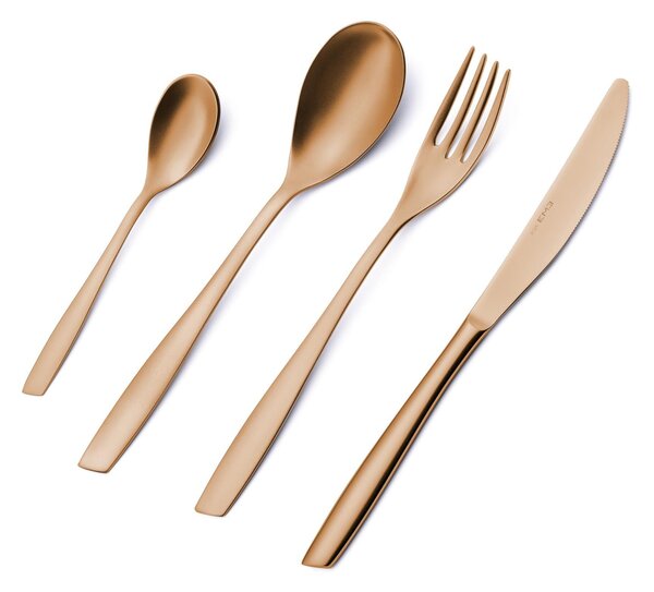 Confezione vetrina 6 pezzi caff� Eleven rose brunita lucida , Acciaio inox 18/10 (AISI 304), spessore 2,5 mm
