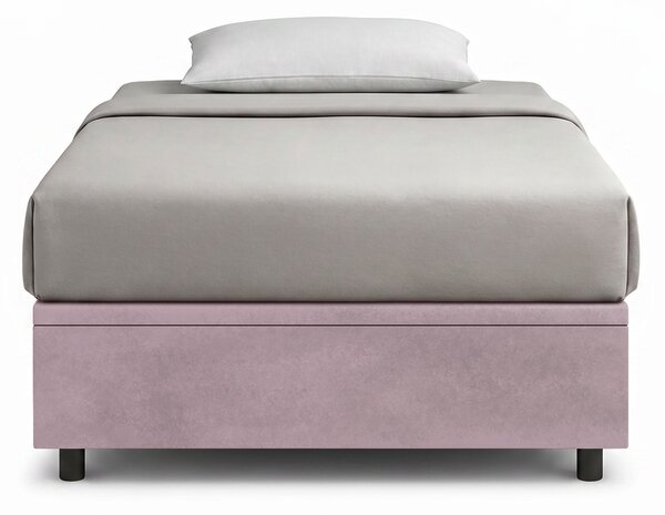 Letto Singolo Contenitore Imbottito 80x190 cm Microfibra Glicine BoxMax