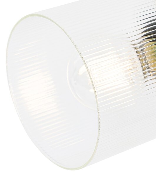 Faretto da soffitto dorato con vetro 4 luci orientabili - Laura