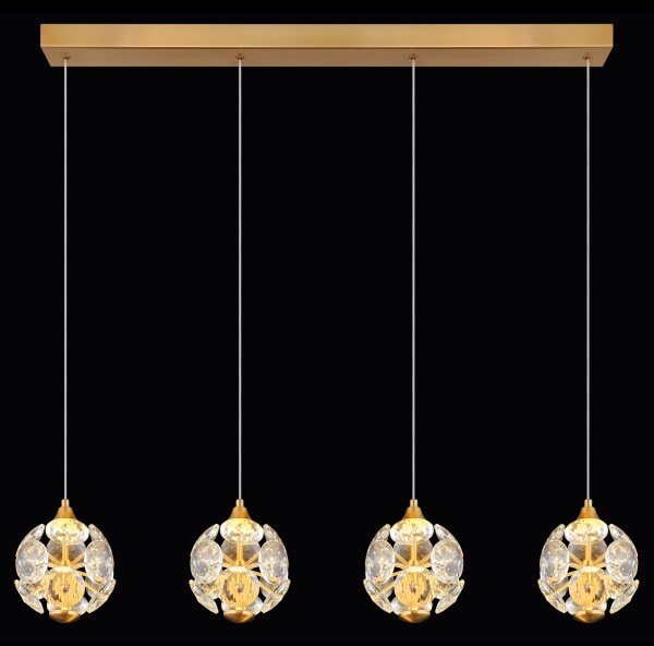 Globo 16047-4H - Lampadario LED su cavo VIRINA LED/32W/230V 3000K dorato