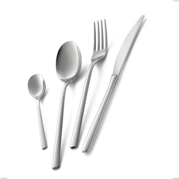 Cucchiaino caff� fashion, acciaio 18/10 aisi 304 inox lucido, spessore 3 mm mm, lunghezza 137 mm