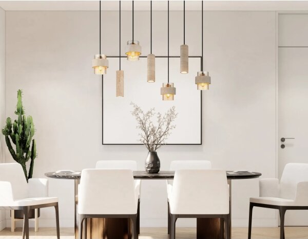 Globo 16090-7H - Lampadario a sospensione con cavo DAREN 4xE27/40W/230V + 3xGU10/10W