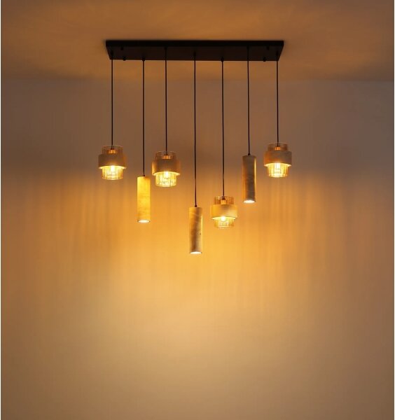 Globo 16090-7H - Lampadario a sospensione con cavo DAREN 4xE27/40W/230V + 3xGU10/10W