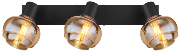 Globo 54309-3B - Faretto da soffitto TOKKI 3xE14/40W/230V nero