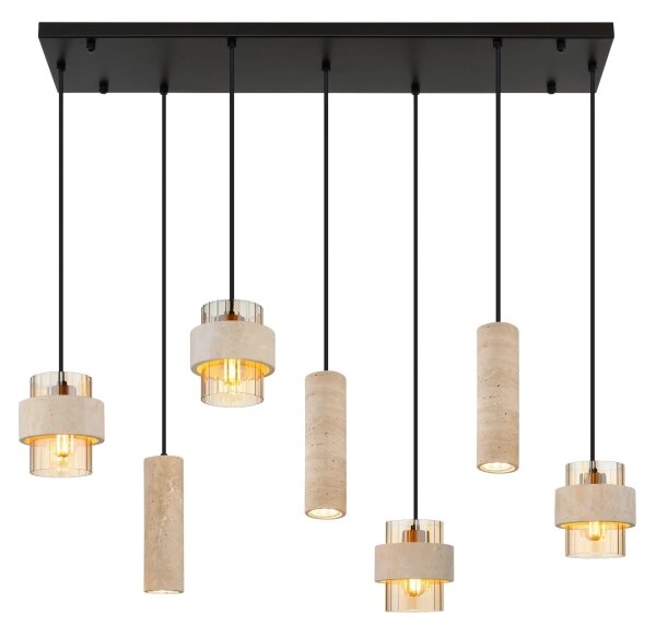 Globo 16090-7H - Lampadario a sospensione con cavo DAREN 4xE27/40W/230V + 3xGU10/10W