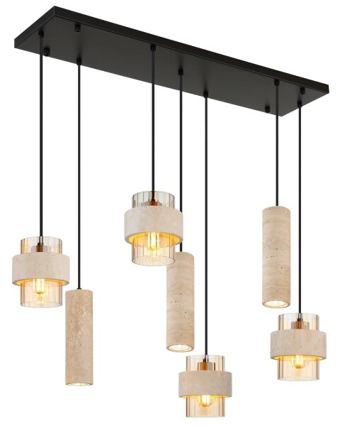 Globo 16090-7H - Lampadario a sospensione con cavo DAREN 4xE27/40W/230V + 3xGU10/10W