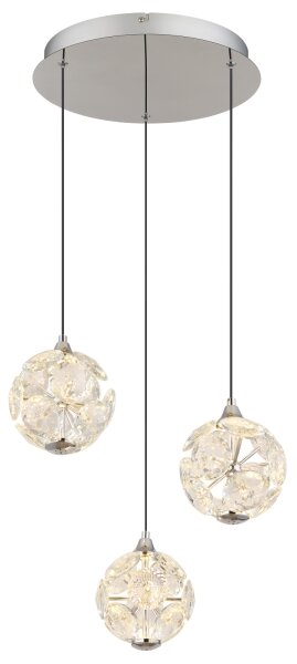 Globo 16047-3HC - Lampada a sospensione con cavo VIRINA LED/24W/230V
