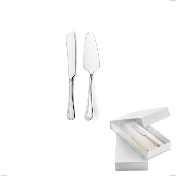 Confezione a libro 2 pezzi,paletta pi� coltello dolce da servizio Firenze, Acciaio inox 18.10 (Aisi304) , spessore 2.5 mm