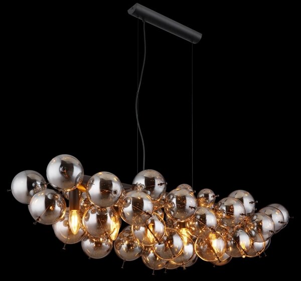 Globo 15633H1S - Lampadario sospeso su cavo UDO 6xE14/25W/230V nero