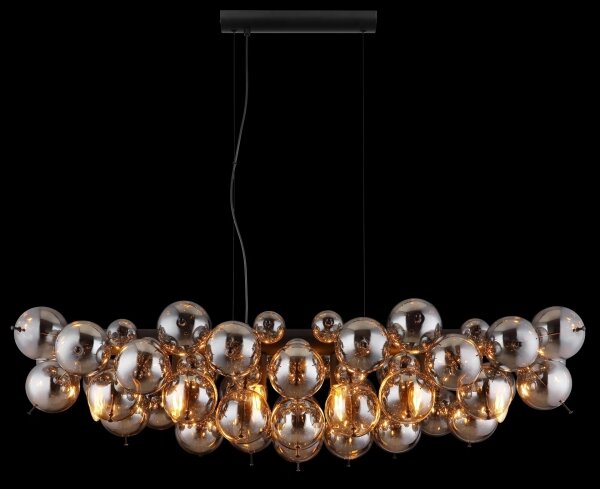 Globo 15633H1S - Lampadario sospeso su cavo UDO 6xE14/25W/230V nero