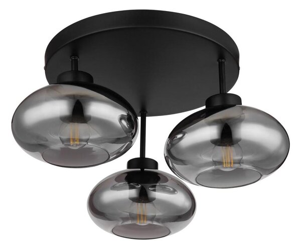 Globo 15572-3D - Plafoniera SHAUN 3xE27ILLU/40W/230V nero