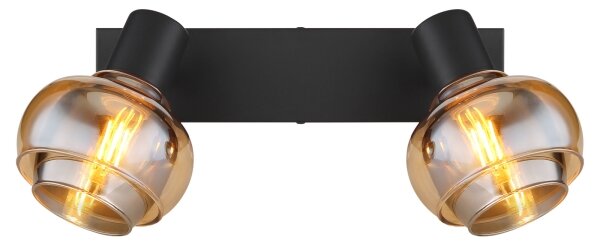 Globo 54309-2B - Faretto TOKKI 2xE14/40W/230V nero