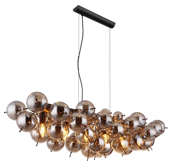 Globo 15633H1S - Lampadario sospeso su cavo UDO 6xE14/25W/230V nero