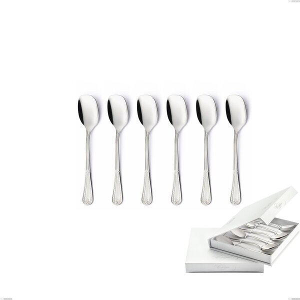 Confezione a libro 6 pezzi cucchiaini gelato Firenze, Acciaio inox 18.10 (Aisi304) , spessore 2.5 mm