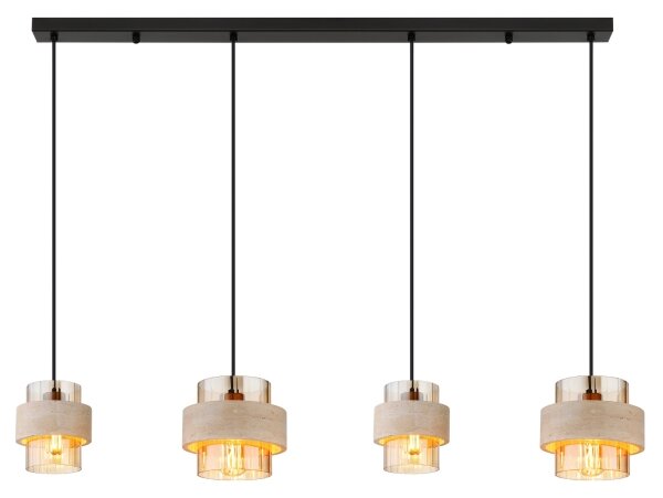 Globo 16090-4H - Lampadario a sospensione su cavo DAREN 4xE27/40W/230V