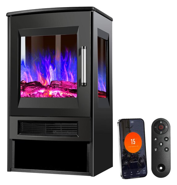 Jopassy caminetto elettrico caminetto elettrico 900W/1800W LED effetto fiamma caminetto con termostato telecomando