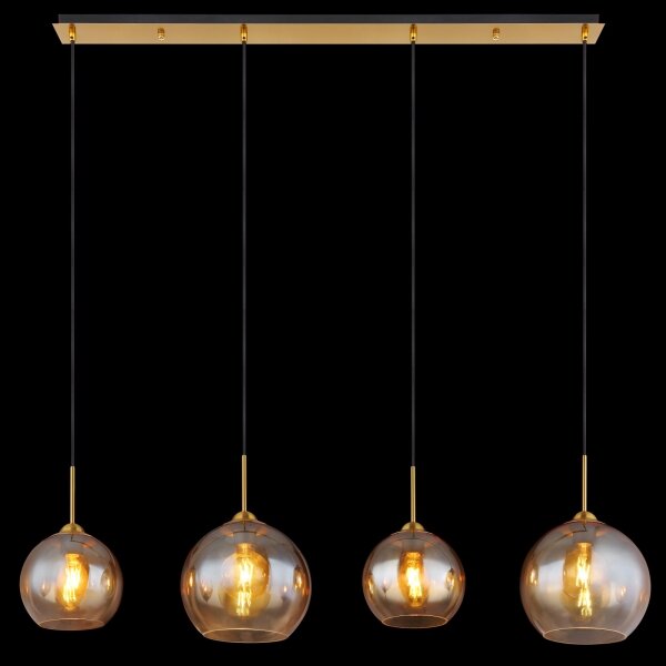 Globo 15788-4H - Lampadario sospeso su cavo JAMESSA 4xE27/60W/230V ottone