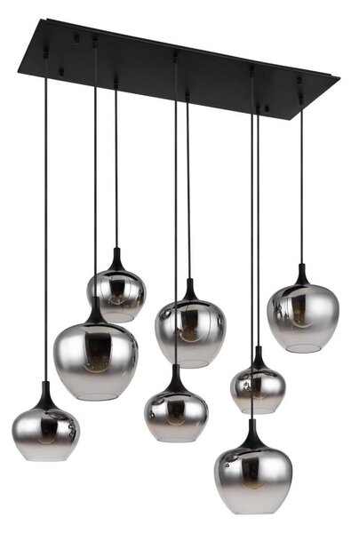 Globo 15548-8H - Lampadario sospeso su cavo MAXY 8xE27/40W/230V nero