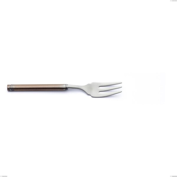 Forchetta pesce Fuoco, Acciaio inox 18.10 (AISI304), lunghezza 181 mm, manico in tubolare d'acciaio sabbiato e brunito