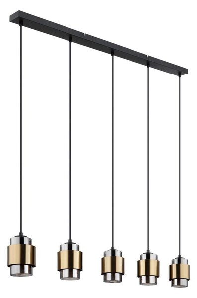 Globo 15560-5H - Lampada a sospensione MILLEY su cavo 5xE27/40W/230V nero/ottone