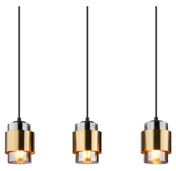Globo 15560-5H - Lampada a sospensione MILLEY su cavo 5xE27/40W/230V nero/ottone