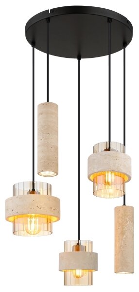 Globo 16090-5H - Lampadario a sospensione con cavo DAREN 3xE27/40W/230V + 2xGU10/10W