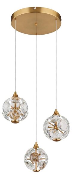 Globo 16047-3H - Lampadario LED su cavo VIRINA LED/24W/230V 3000K dorato