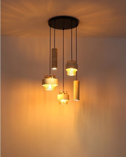 Globo 16090-5H - Lampadario a sospensione con cavo DAREN 3xE27/40W/230V + 2xGU10/10W