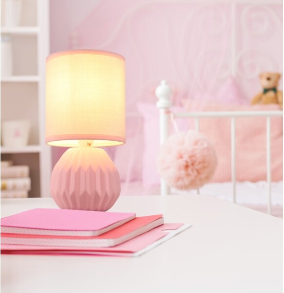 Globo 21730P - Lampada da tavolo SYLAS 1xE14/40W/230V rosa