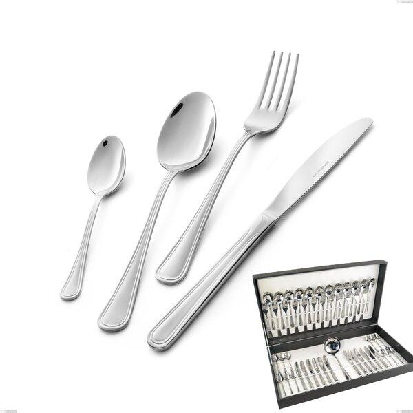 Servizio di posate 75 pezzi in astuccio regalo coltello economico Galles, Acciaio inox 18/10 (aisi 304), spessore 2.00 mm