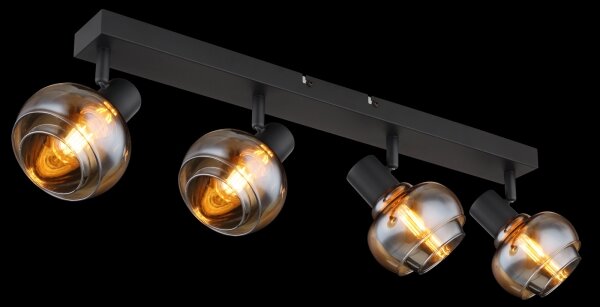 Globo 54309-4B - Faretto TOKKI 4xE14/40W/230V nero