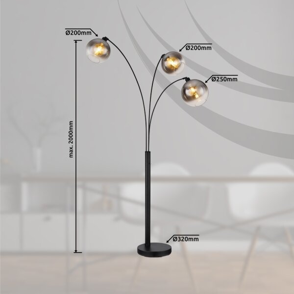 Globo 58227-3B - Lampada da terra NEWCASTLE 3xE27/60W/230V