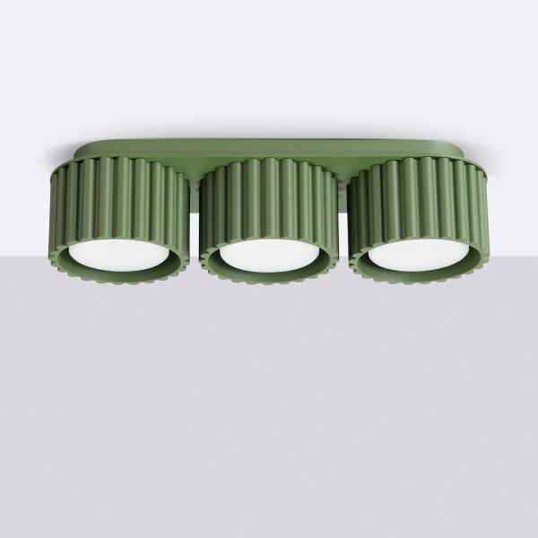 Sollux SL.2631 - Faretto AURA 3xGX53/10W/230V verde