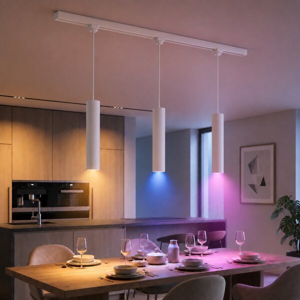 Philips - Lampada a sospensione LED dimmerabile con cavo per sistema a binario EASYLINK 3xGU10/4,7W/230V 1m bianco