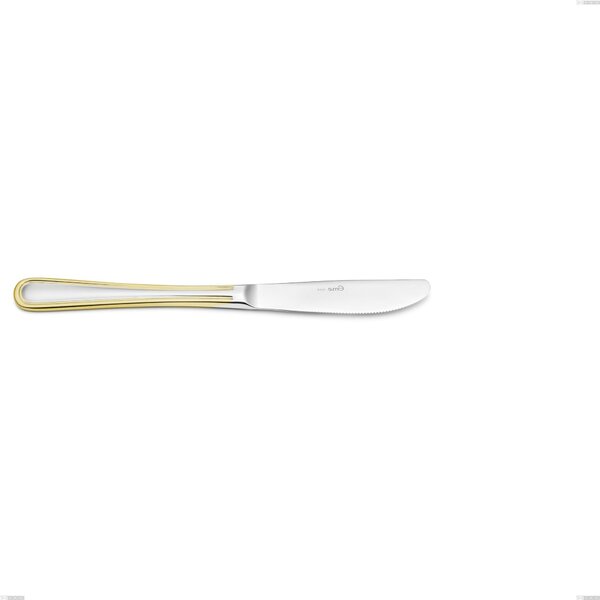 Coltello frutta Galles oro, acciaio 18-10, oro 24 carati lucido, spessore 2 mm, lunghezza 198 mm