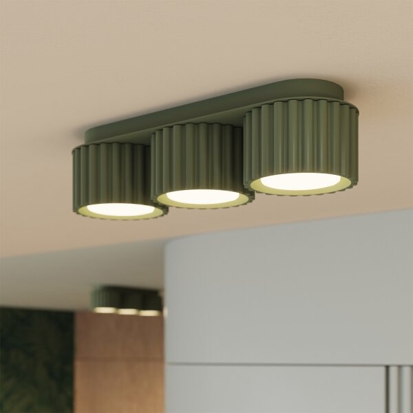 Sollux SL.2631 - Faretto AURA 3xGX53/10W/230V verde
