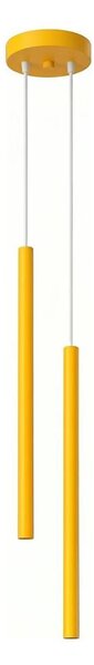 Sollux SL.2138 - Lampadario a cavo PASTELO 2xG9/8W/230V giallo