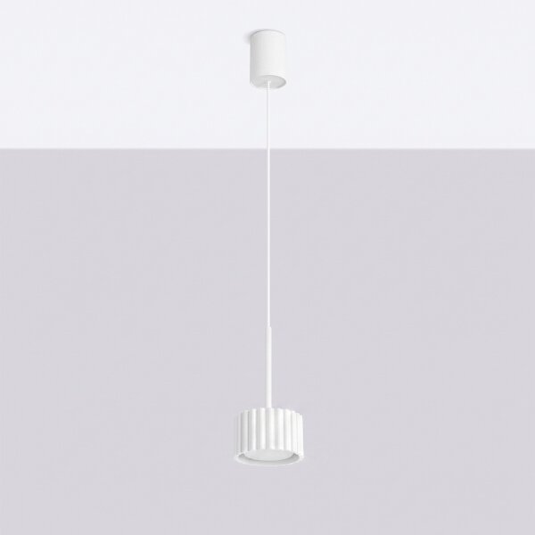 Sollux SL.2676 - Sospensione a cavo AURA 1xGX53/10W/230V, bianco
