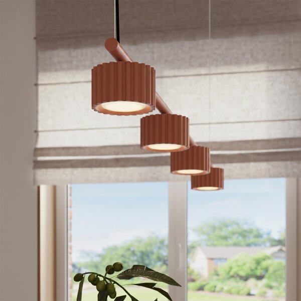 Sollux SL.2699 - Lampada a sospensione con cavo AURA 4xGX53/10W/230V rosso