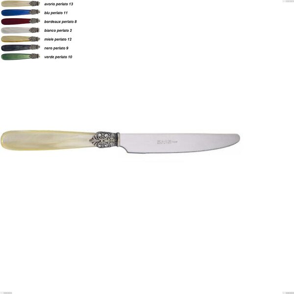 Coltello frutta georgian, Acciaio 18/10 AISI 304 Lucido manicatura acrilico perlato, lunghezza 204 mm